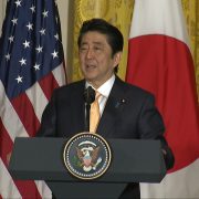 Japanese Prime Minister Shinzo Abe Speaks To President Trump