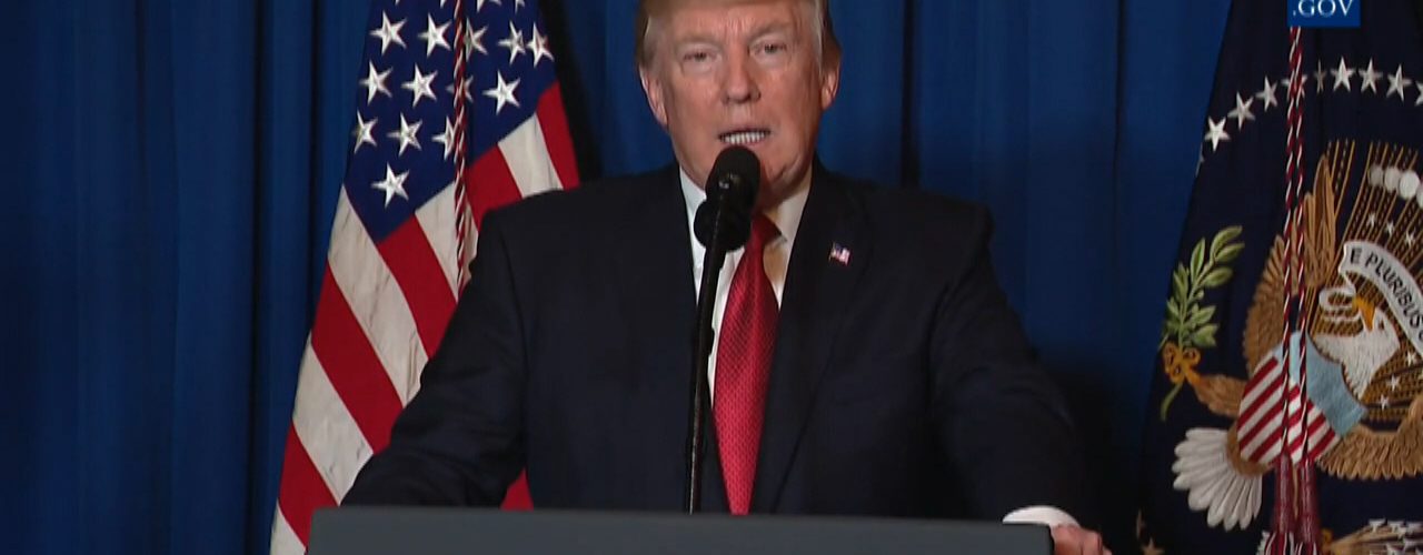 President Trump Addresses Military Strike On Syria