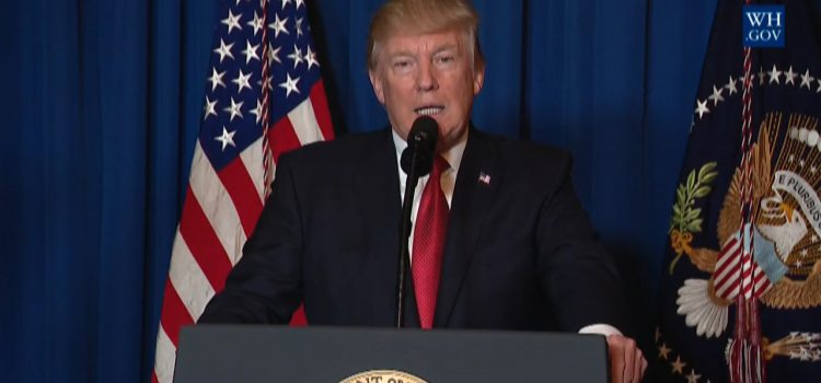President Trump Addresses Military Strike On Syria
