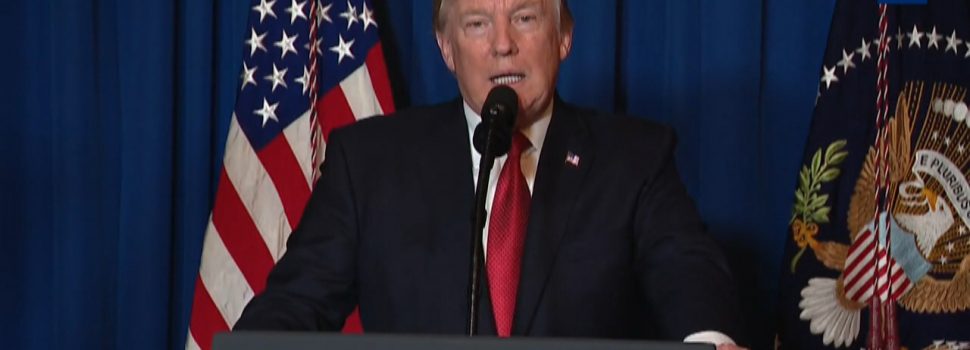 President Trump Addresses Military Strike On Syria