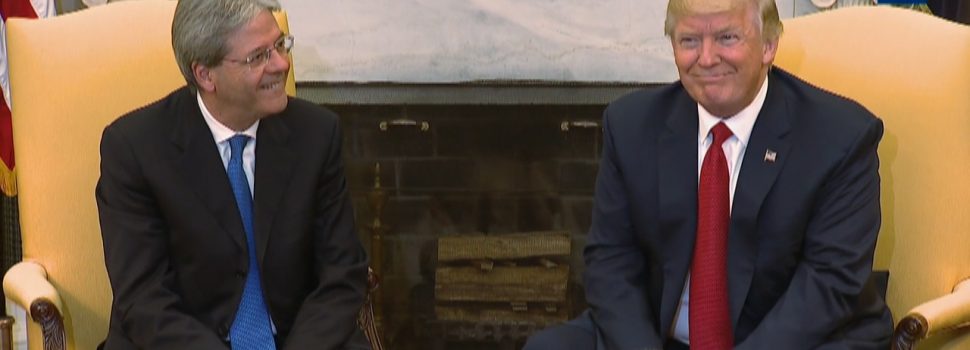 President Trump Greets Italian Prime Minister Gentiloni