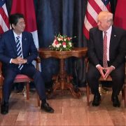 Prime Minister Abe And President Trump Hold Meeting On North Korea