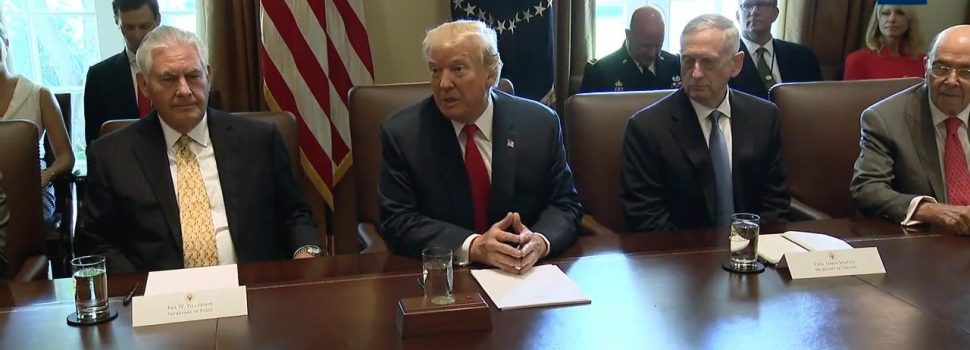 John Kelly And President Trump In Cabinet Meeting