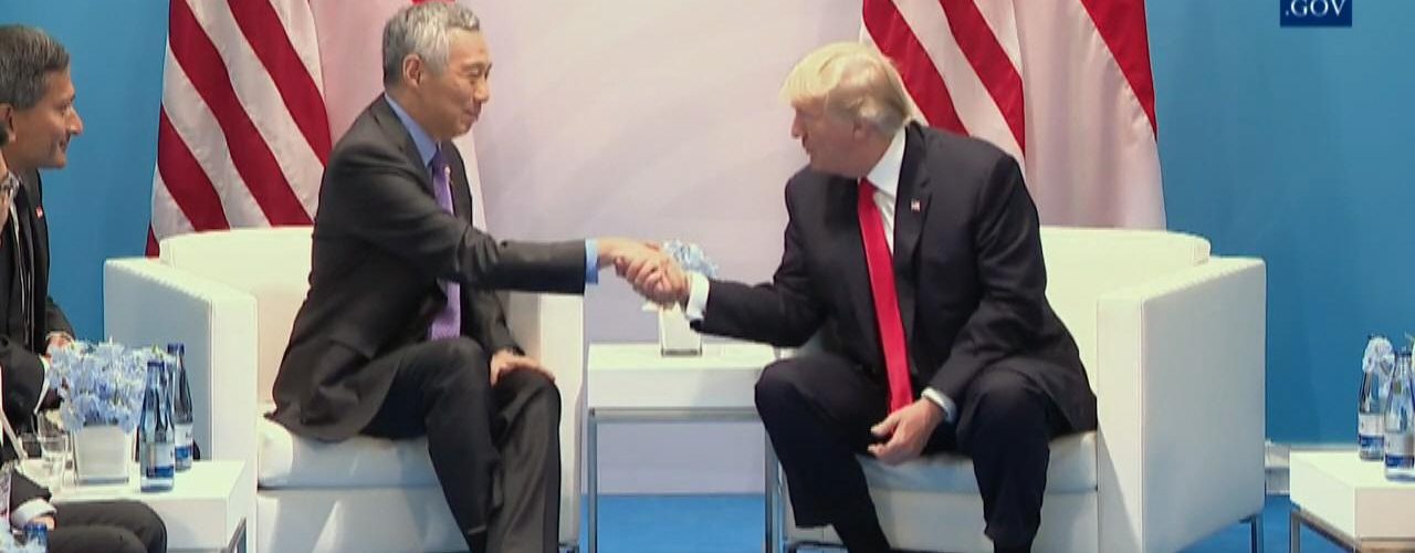 President Trump Stengthens Ties With Singapore And Their Prime Minister