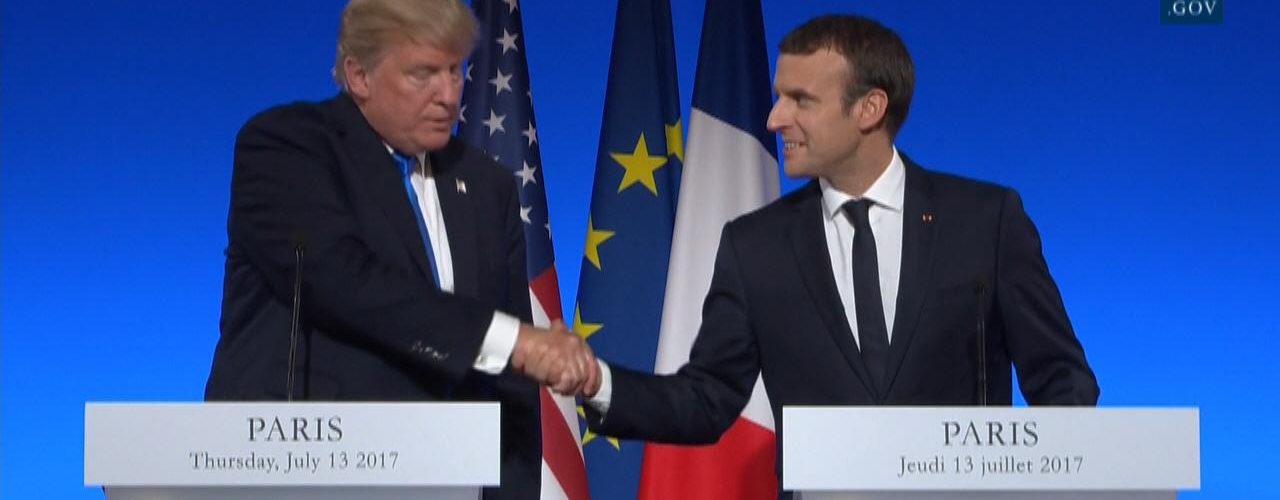 President Trump With President Macron Speaks To The People of France