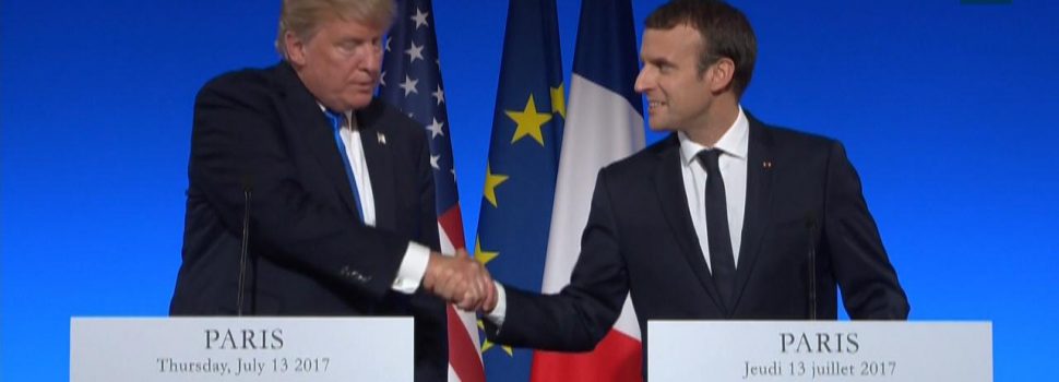 President Trump With President Macron Speaks To The People of France