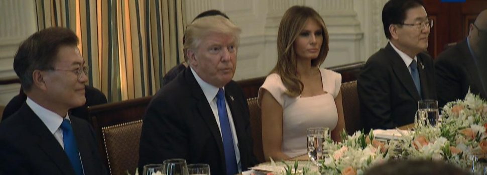The President And First Lady Melania Trump State Dinner With South Korean President