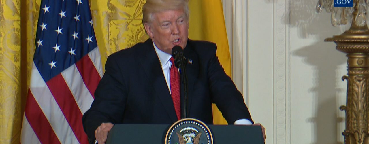 President Trump Is Asked If Special Counsel Is A Witch Hunt