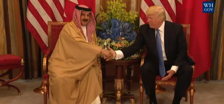 President Trump Greets King Hamad bin Isa Al Khalifa of Bahrain