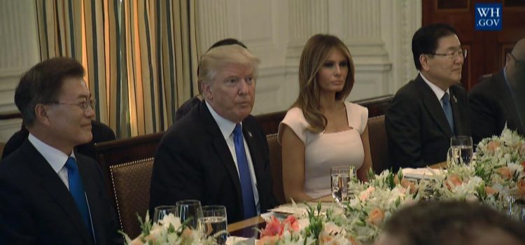 The President And First Lady Melania Trump State Dinner With South Korean President